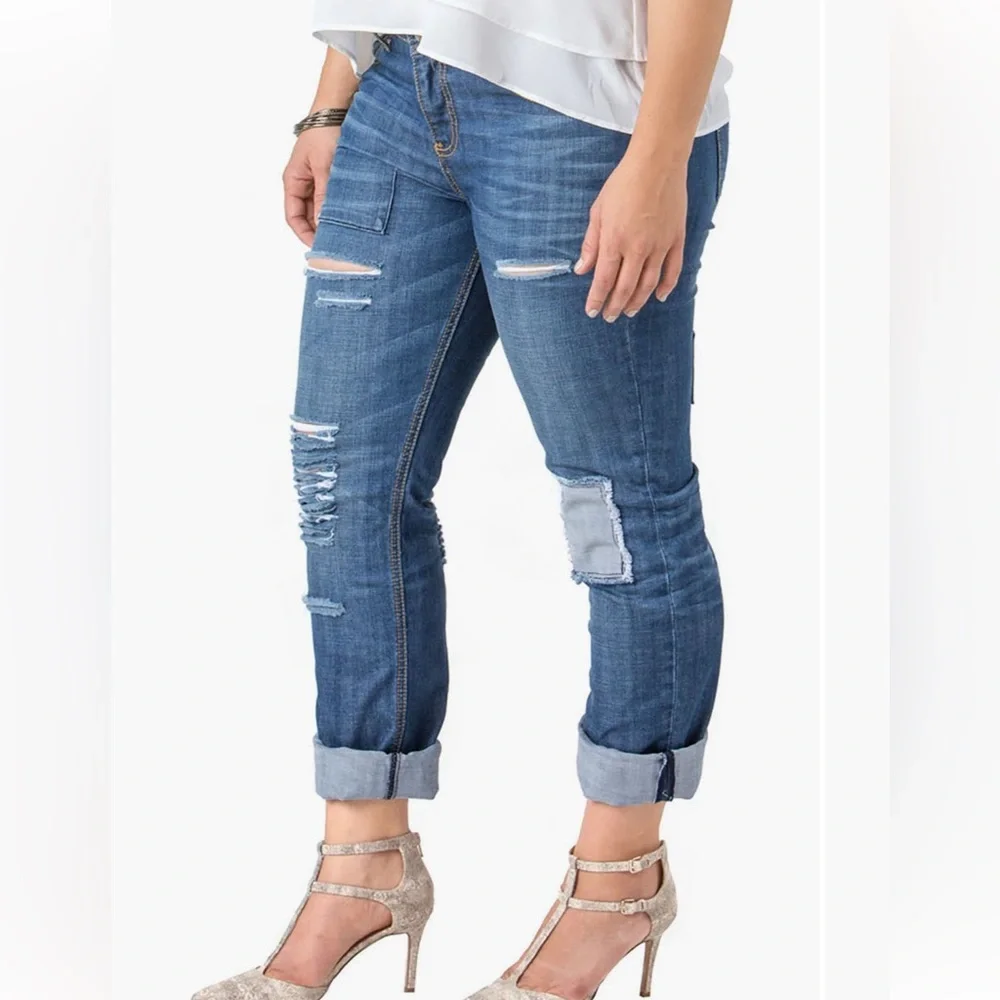 Standards & Practices Rip Repair Ex-Boyfriend Cuff Jeans WMNS 20‎ Grunge Boho